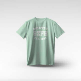 SZFE EST 1865 mentazöld póló fehér mintával