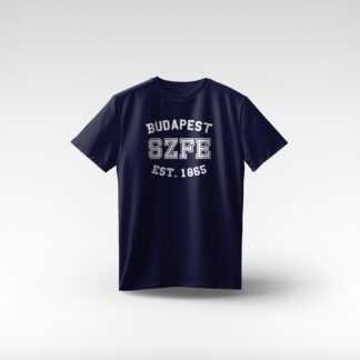SZFE EST 1865 navy póló fehér mintával