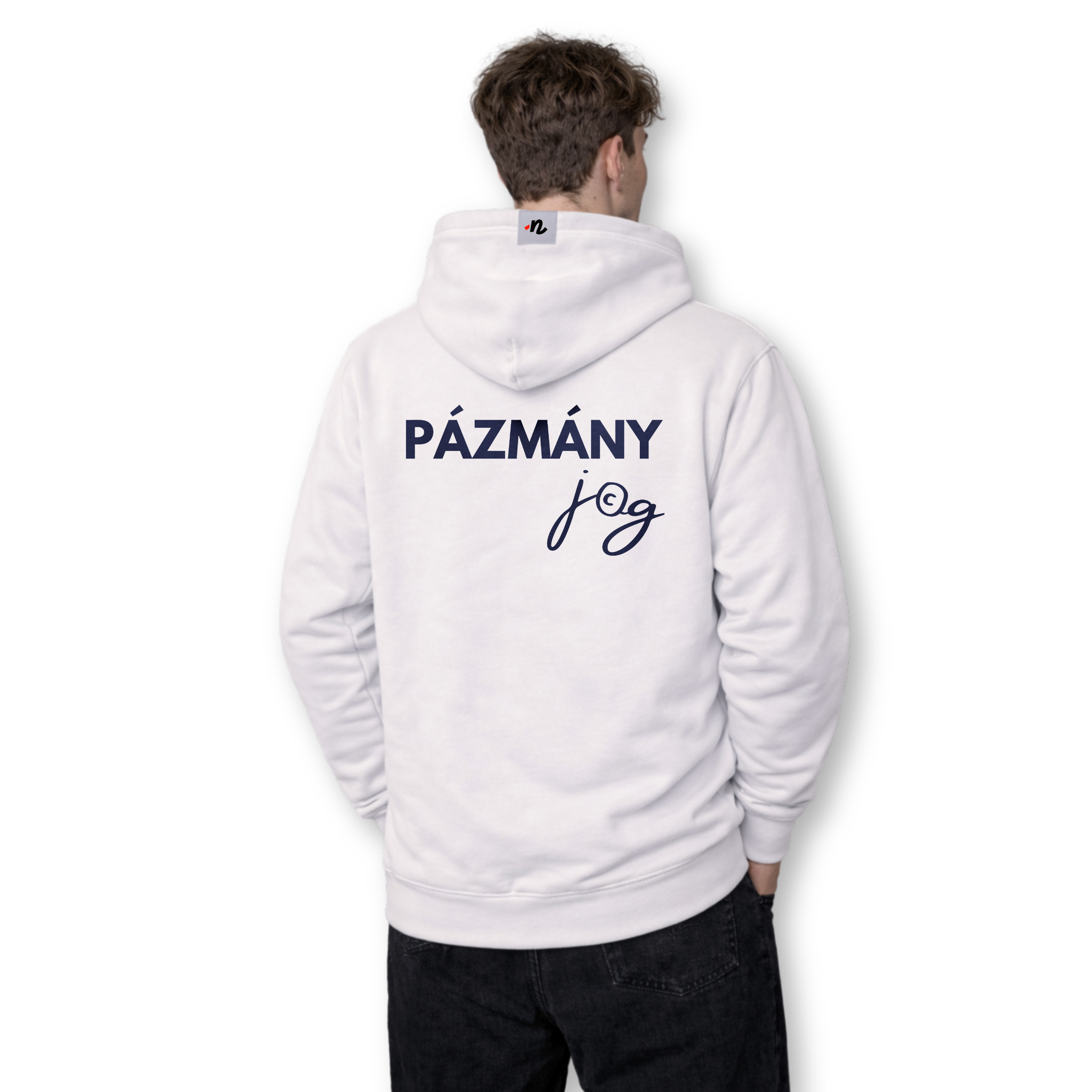 Pázmány Jog fehér cipzáras pulcsi