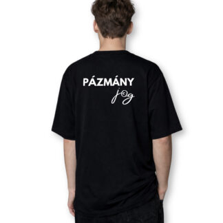 Pázmány Jog fekete oversized póló