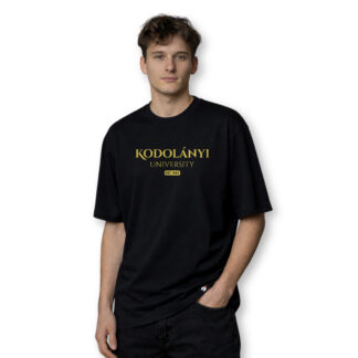Kodolányi EST 1992 fekete oversized póló sárga felirattal