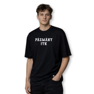 Pázmány ITK fekete oversized póló