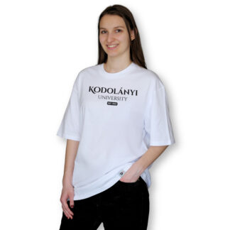 Kodolányi EST 1992 fehér oversized póló fekete felirattal