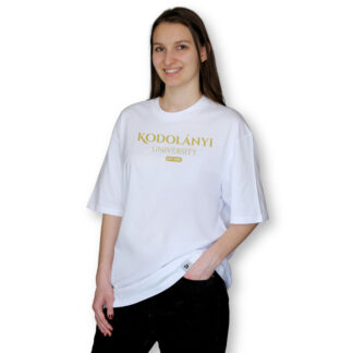 Kodolányi EST 1992 fehér oversized póló sárga felirattal