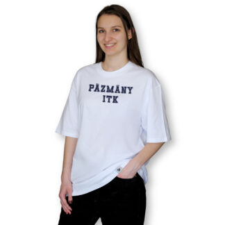 Pázmány ITK fehér oversized póló