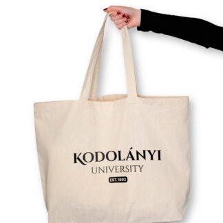 Kodolányi EST 1992 bézs fekete felirattal totebag