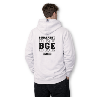 BGE 1857 Budapest fehér cipzáras pulcsi