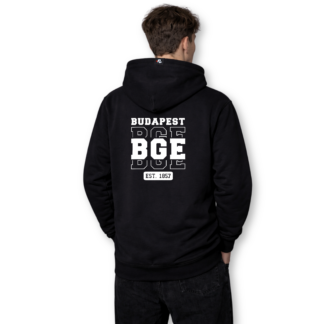 BGE 1857 Budapest fekete cipzáras pulcsi