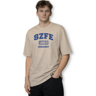 SZFE 1865 nude oversized shirt blue font
