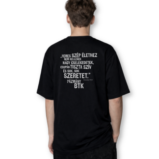 Pázmány Péter BTK black oversized shirt