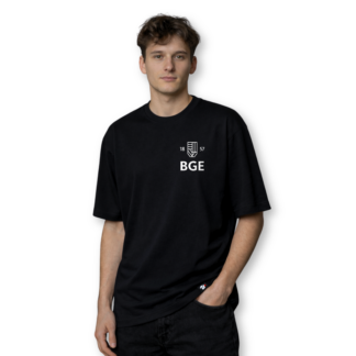 BGE 1857 Kis logó fekete oversized póló