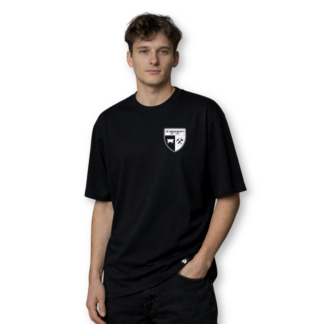 DUE Jó szerencsét! fekete oversized póló