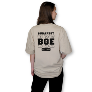 BGE 1857 Budapest bézs oversized póló