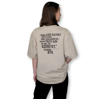 Pázmány Péter BTK nude oversized shirt