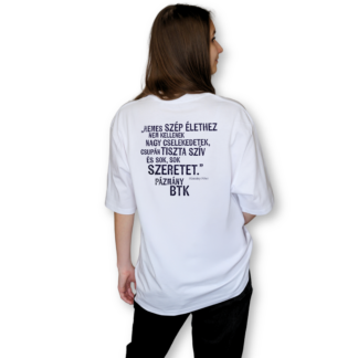 Pázmány Péter BTK white oversized shirt