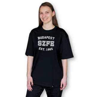 SZFE EST 1865 black oversized shirt white font