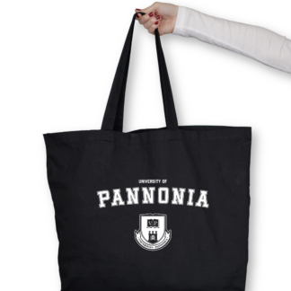University of Pannonia címerrel black totebag