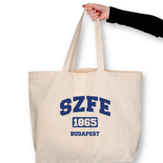 SZFE 1865 natúr totebag kék felirattal