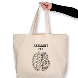Pázmány ITK agy natúr totebag fekete felirat
