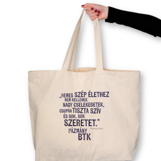 Pázmány Péter BTK nude totebag blue font